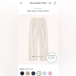 Abercrombie & Fitch Sloane Tailored Pant | Cream Trousers Women’s